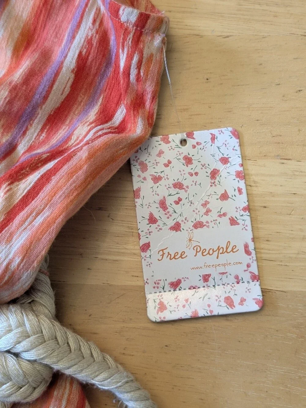 Free People Heart Shaped Face Dress Orange Size Small